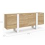 Voir la diapositive 5 : ID MARKET Buffet enfilade 200 cm PHOENIX XXL 4 portes bois et blanc