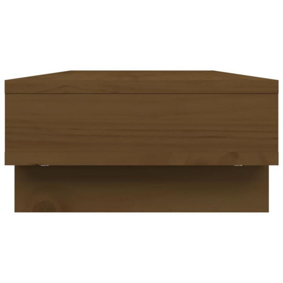 VIDAXL Support de moniteur Marron miel 60x27x14 cm Bois de pin solide