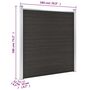 Voir la diapositive 6 : VIDAXL Panneau de cloture WPC 180x186 cm Noir