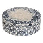 ATMOSPHERA Boîte Déco Ronde  Sheila  25cm Gris