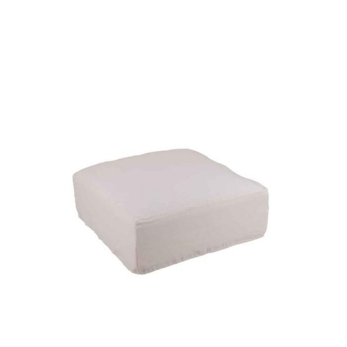 Paris Prix Housse pour Pouf  Monaco  105x105cm Blanc