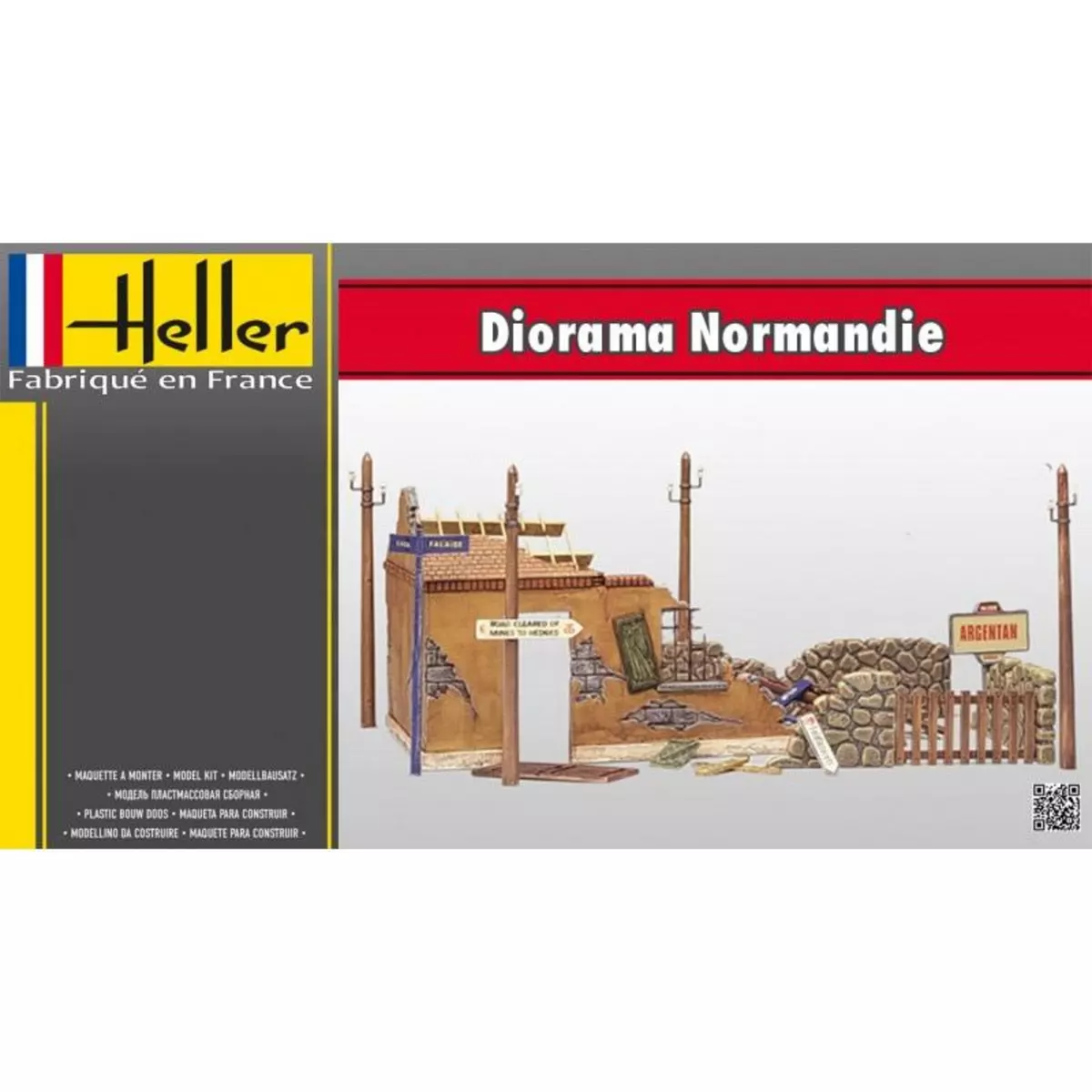 Heller Maquette monuments : Diorama ruines Normandie