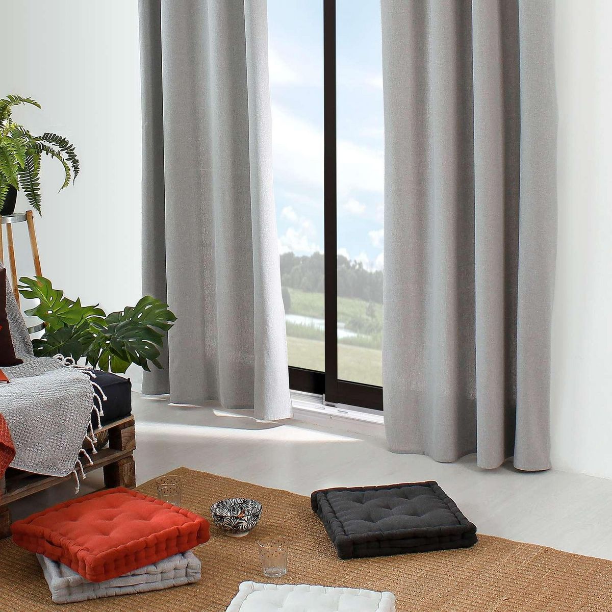 TOILINUX Rideau Dune en coton recyclé