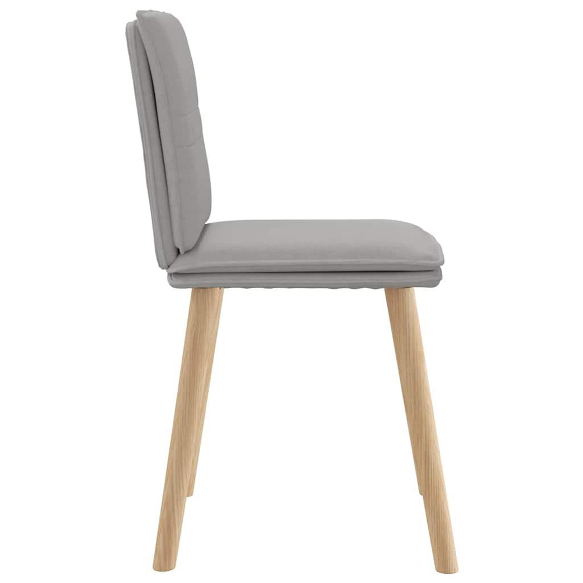Voir la diapositive 5 : VIDAXL Chaises a manger lot de 4 gris nuage tissu