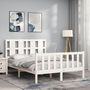 Voir la diapositive 3 : VIDAXL Cadre de lit sans matelas blanc bois de pin massif