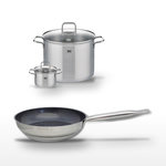 ELO Lot Poêle 28cm & 2 Faitouts 14/26cm Elo Profi Therm Platinum