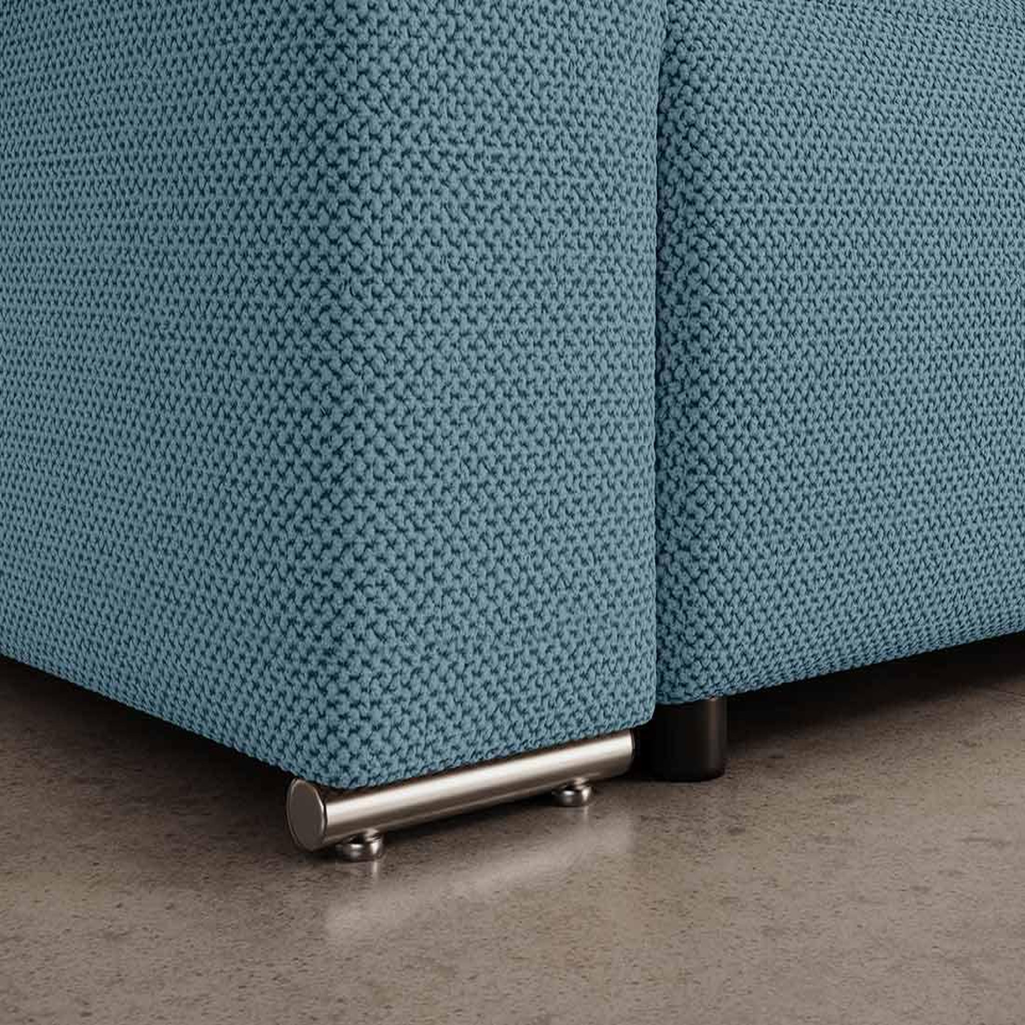 Voir la diapositive 6 : BEST MOBILIER Gabriel - canapé panoramique en u 7 places convertible avec coffre en tissu texturé