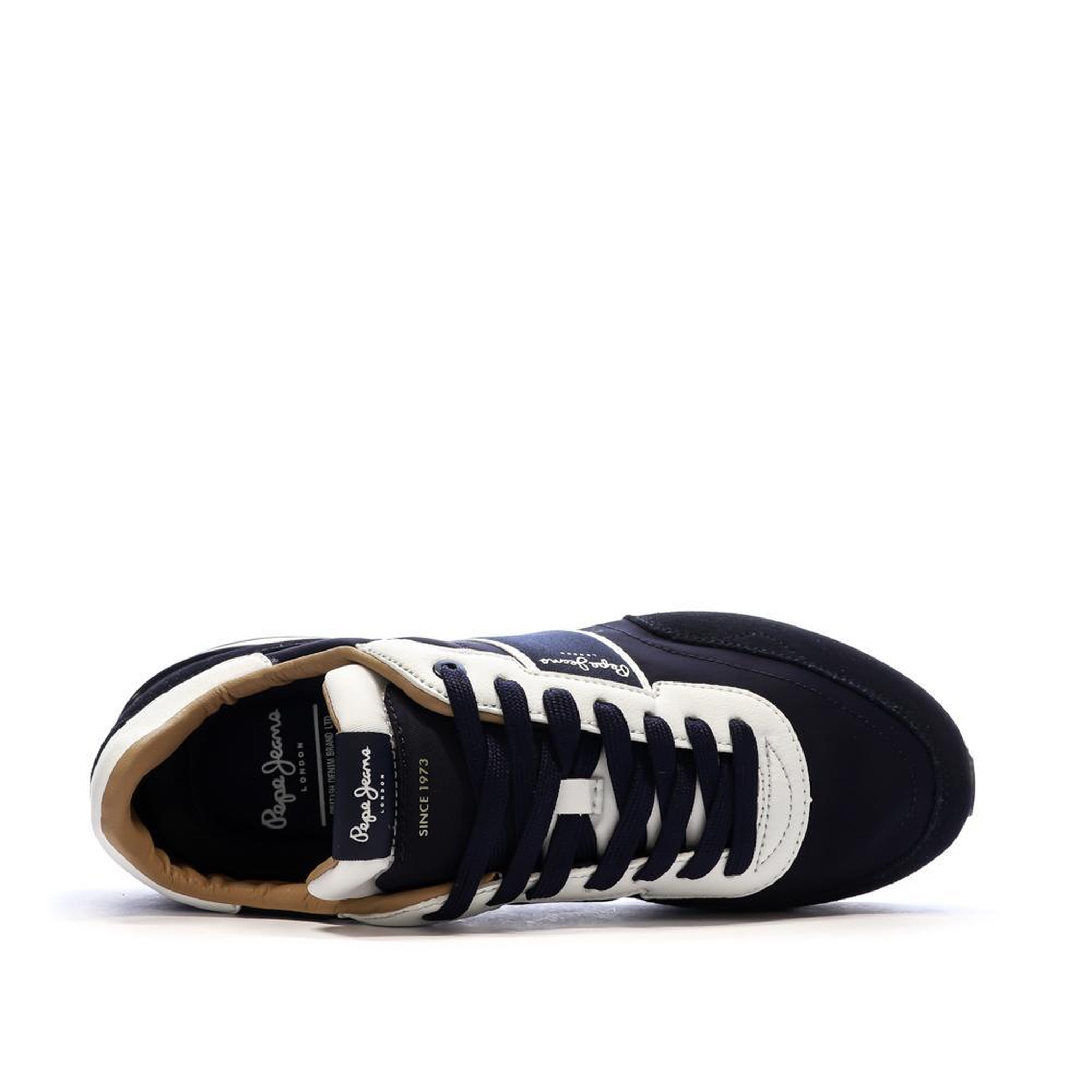 Voir la diapositive 4 : Pepe Jeans Baskets Blanches/Marines Homme Pepe jeans Buster