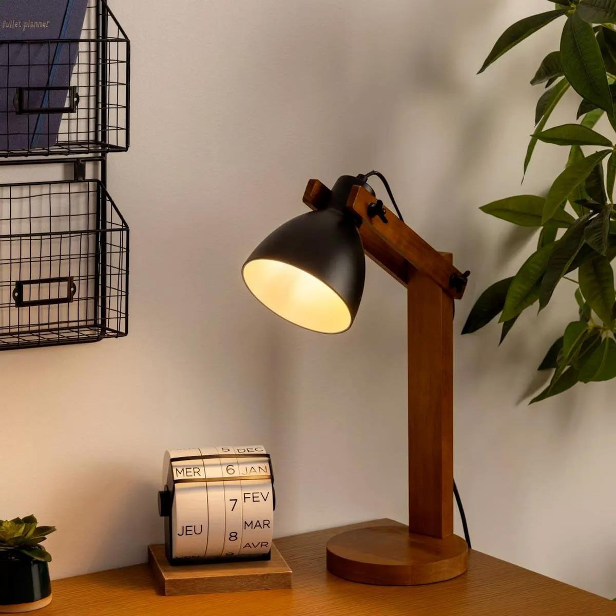 ATMOSPHERA Lampe à Poser Arc Design  Cuba  56cm Noir
