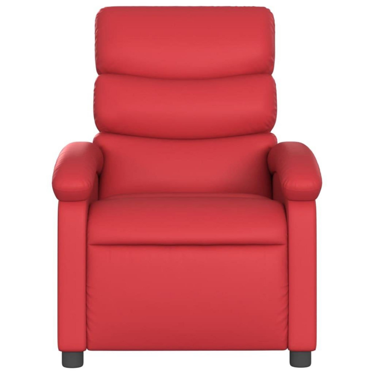 VIDAXL Fauteuil de massage inclinable rouge similicuir