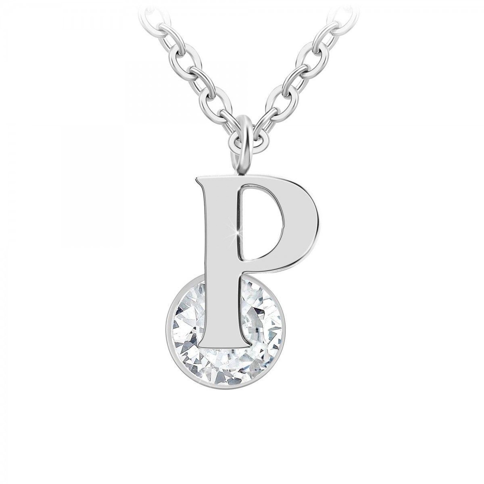 SC CRYSTAL Collier alphabet lettre P SC Crystal orné d'un Zirconium
