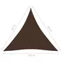 VIDAXL Voile de parasol tissu oxford triangulaire 4,5x4,5x4,5 m marron