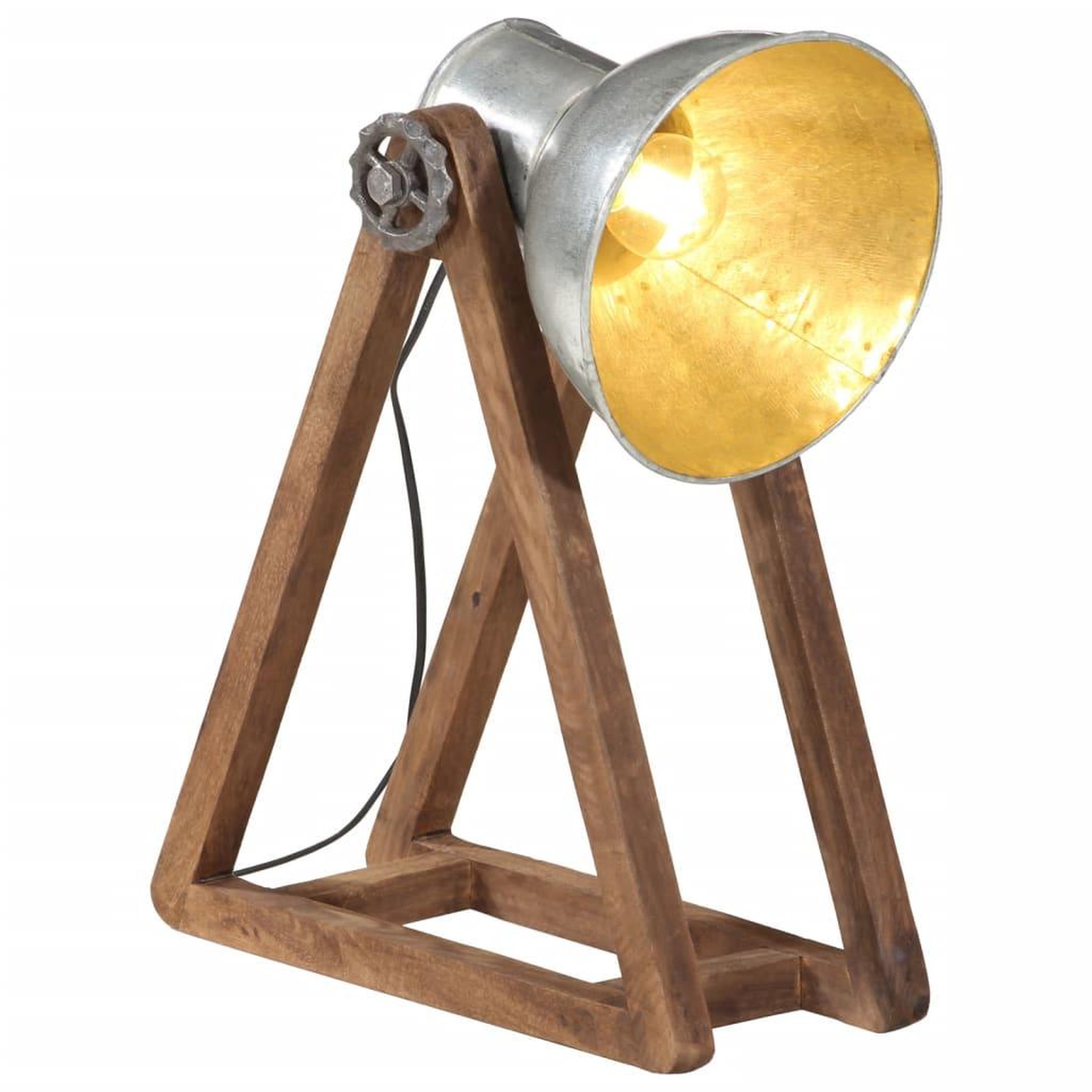 VIDAXL Lampe de bureau 25 W argent vintage 30x17x40 cm E27