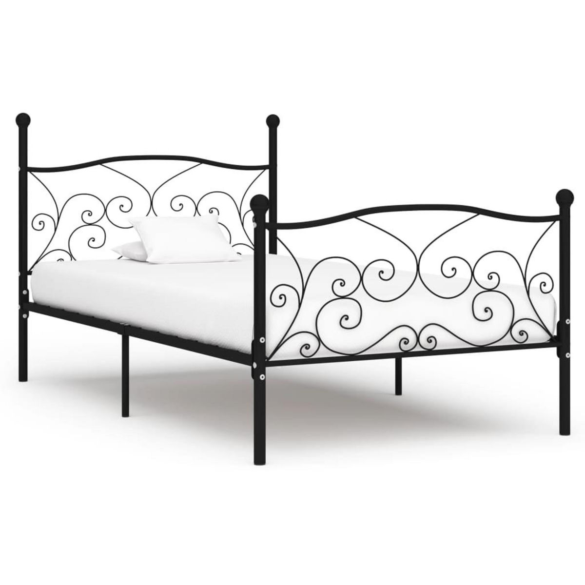 VIDAXL Cadre de lit sans matelas avec sommier a lattes metal 90x200 cm
