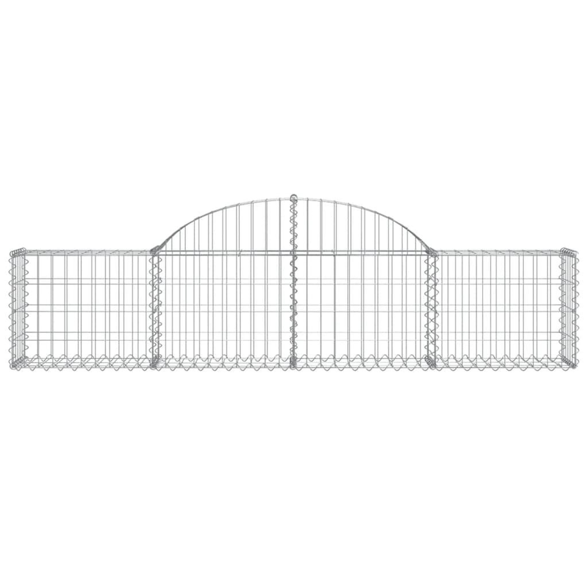 Voir la diapositive 4 : VIDAXL Paniers a gabions arques 8 pcs 200x30x40/60 cm Fer galvanise