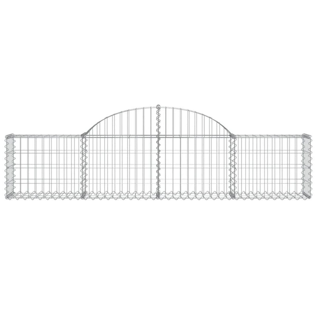 VIDAXL Paniers a gabions arques 8 pcs 200x30x40/60 cm Fer galvanise