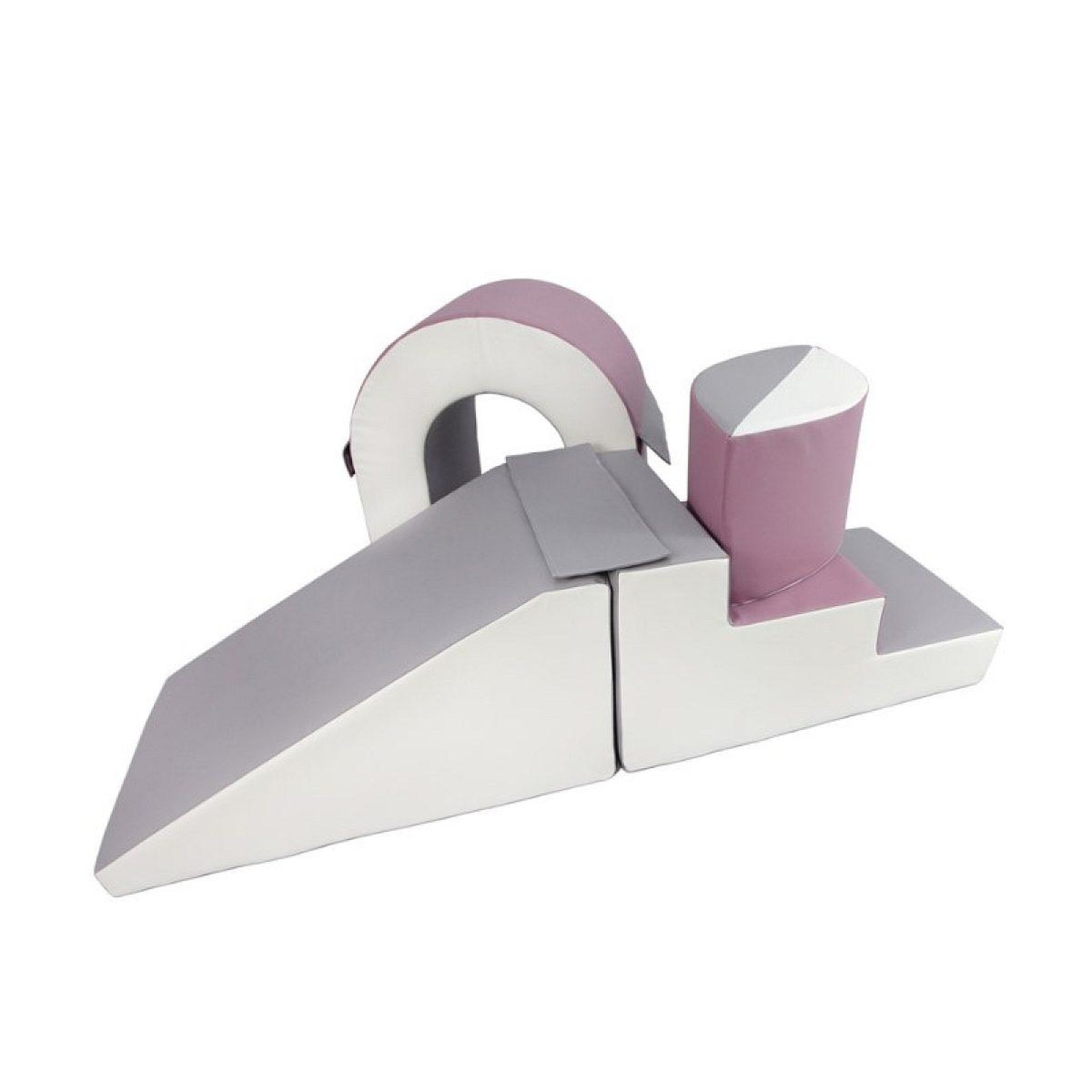 Voir la diapositive 3 : VELINDA Set de blocs en mousse 4 éléments blanc gris violet