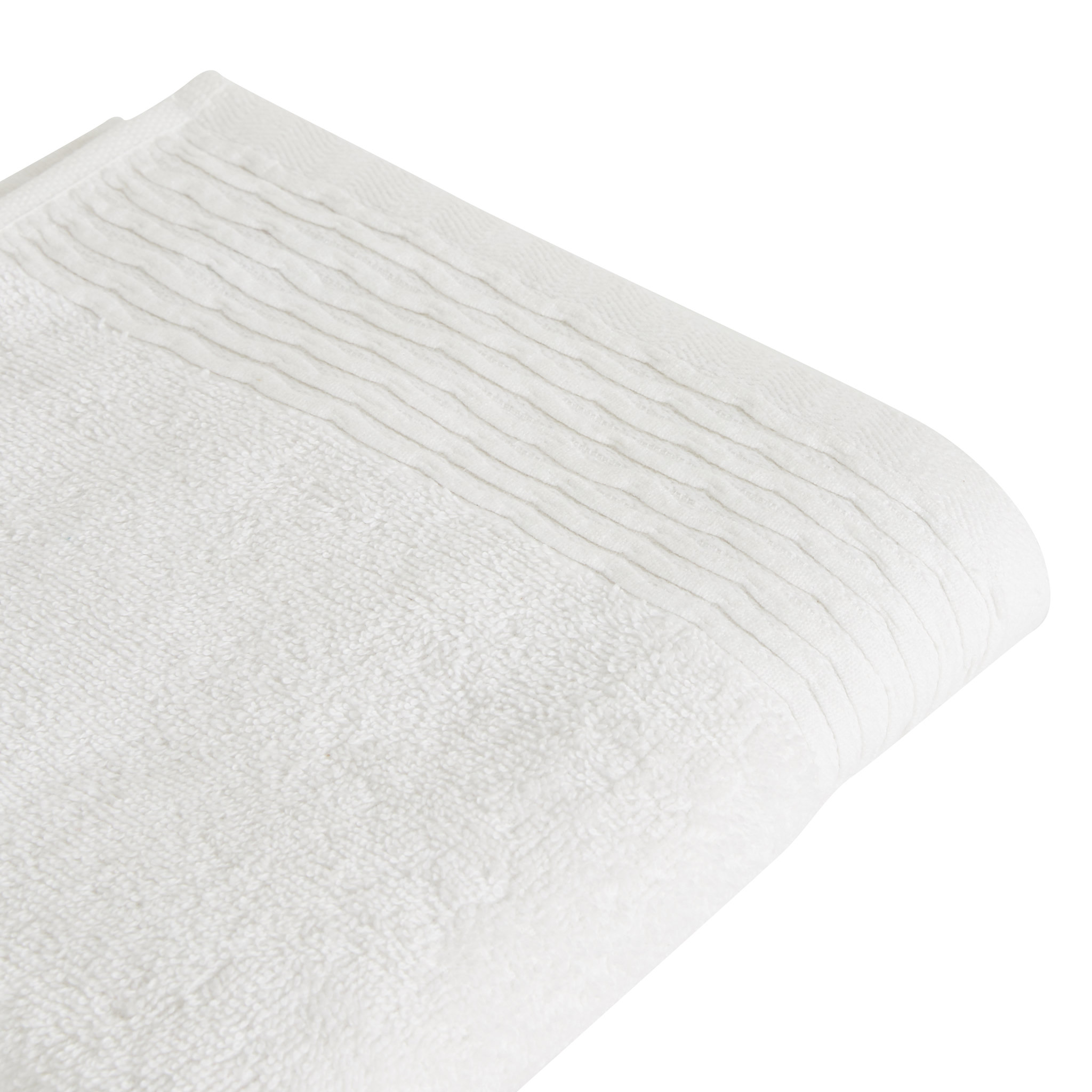 Voir la diapositive 2 : Serviette de toilette unie en coton 500GSM