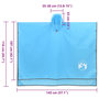 Voir la diapositive 6 : VIDAXL Poncho de pluie avec capuche design 2 en 1 bleu 223x145 cm