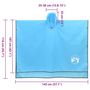 Voir la diapositive 6 : VIDAXL Poncho de pluie avec capuche design 2 en 1 bleu 223x145 cm