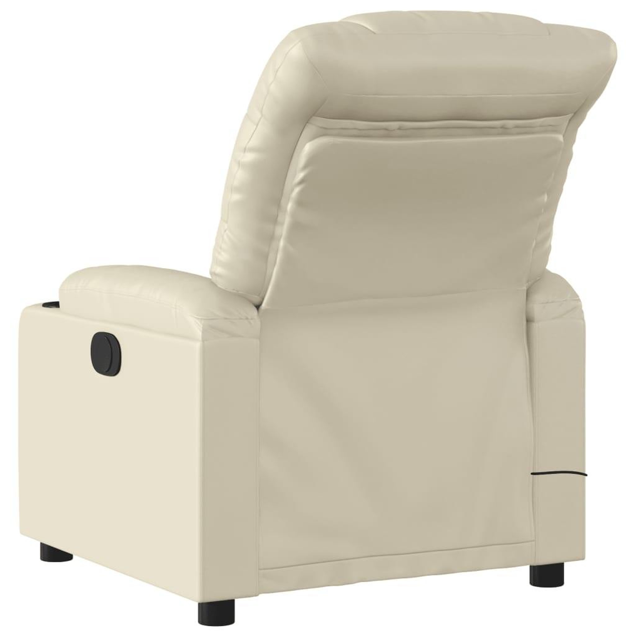 Voir la diapositive 5 : VIDAXL Fauteuil de massage inclinable electrique creme similicuir