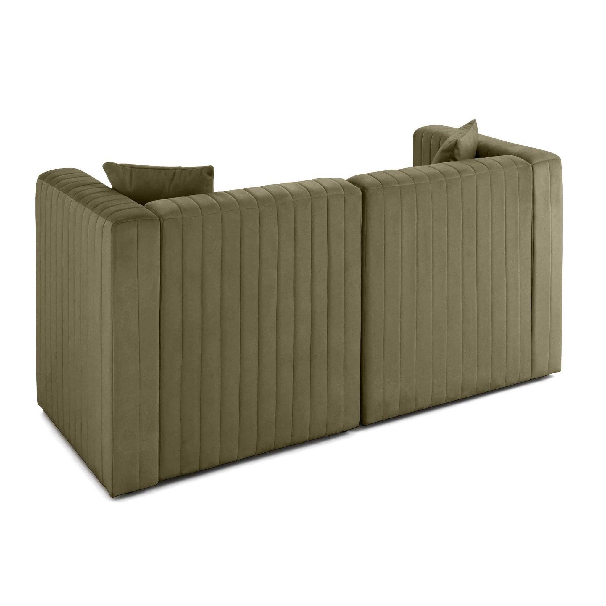 Voir la diapositive 6 : LISA DESIGN Nova - canapé modulable 2 places - en velours