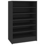 Voir la diapositive 2 : VIDAXL Armoire a chaussures Noir 60x35x92 cm Bois d'ingenierie