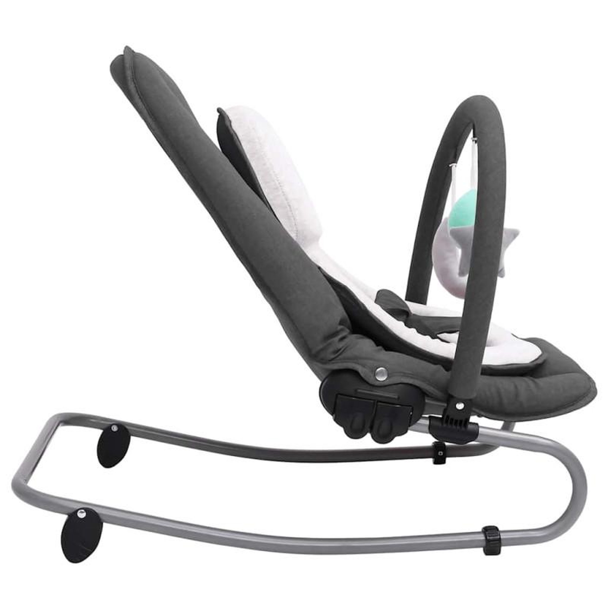 Voir la diapositive 4 : VIDAXL Transat pour bébé Anthracite Acier