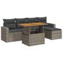 Voir la diapositive 2 : VIDAXL Salon de jardin 6 pcs avec coussins gris resine tressee