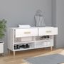 Voir la diapositive 3 : VIDAXL Armoire a chaussures Blanc 102x35x55 cm Bois d'ingenierie