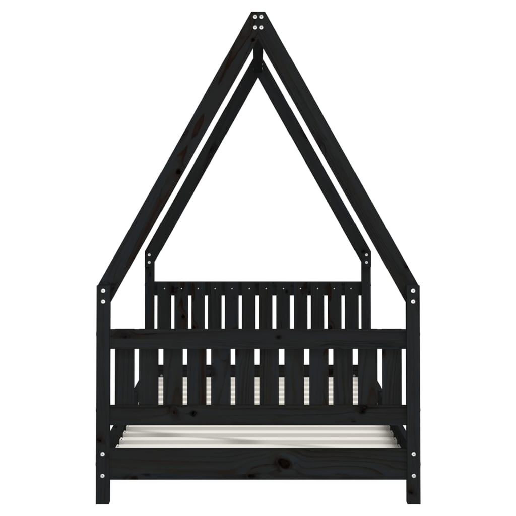 Voir la diapositive 5 : VIDAXL Cadre de lit pour enfants noir 90x190 cm bois de pin massif