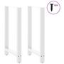 Voir la diapositive 3 : VIDAXL Pieds de table basse blanc 2 pcs 60x(100-101) cm acier