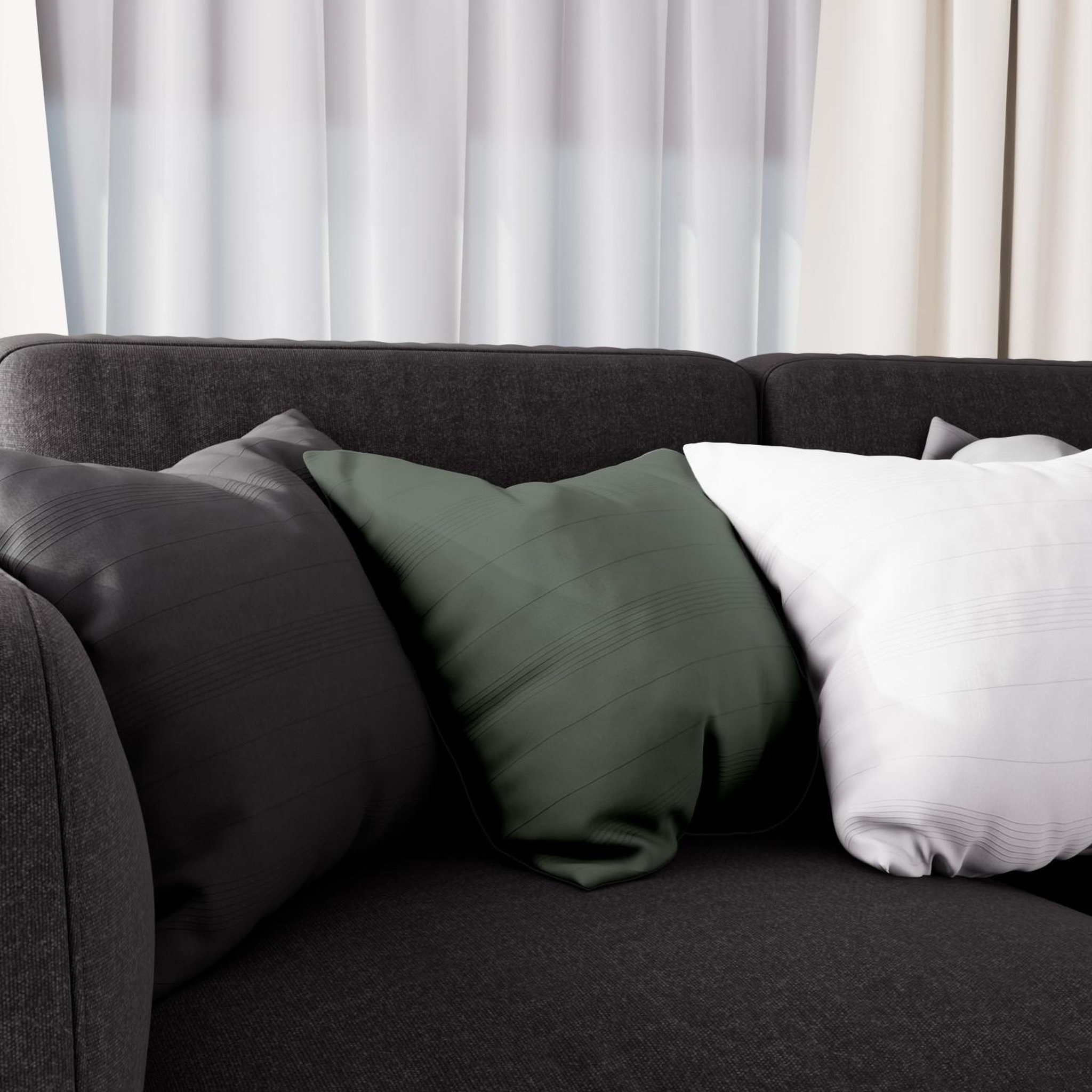 Voir la diapositive 2 : SOLEIL D'OCRE Housse de coussin adele, par soleil d'ocre