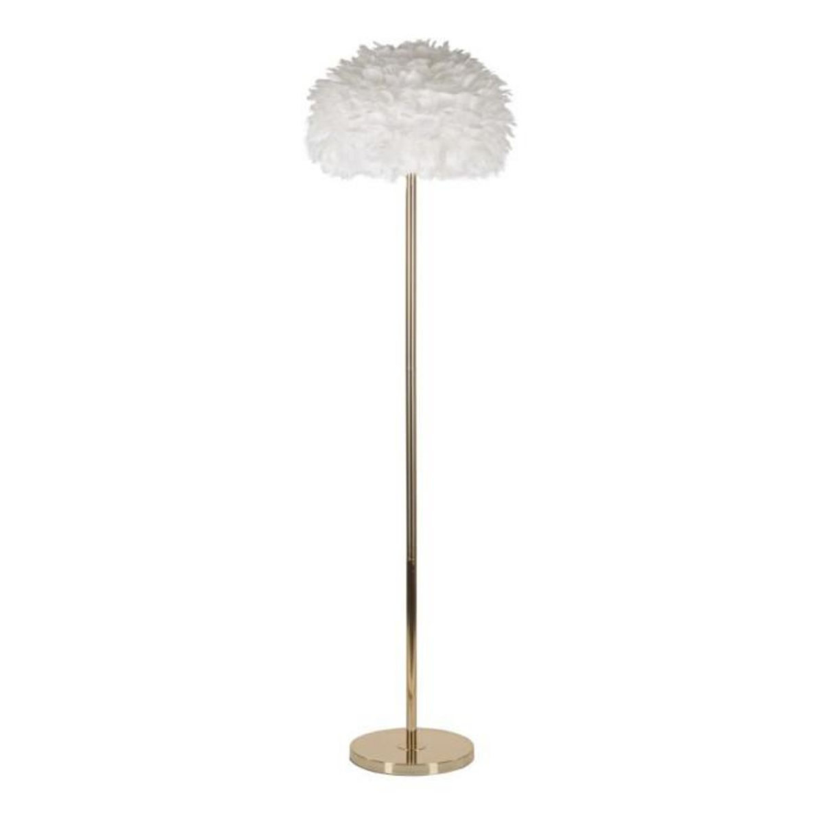 Paris Prix Lampadaire Imitation Plume  Slim  170cm Or & Blanc