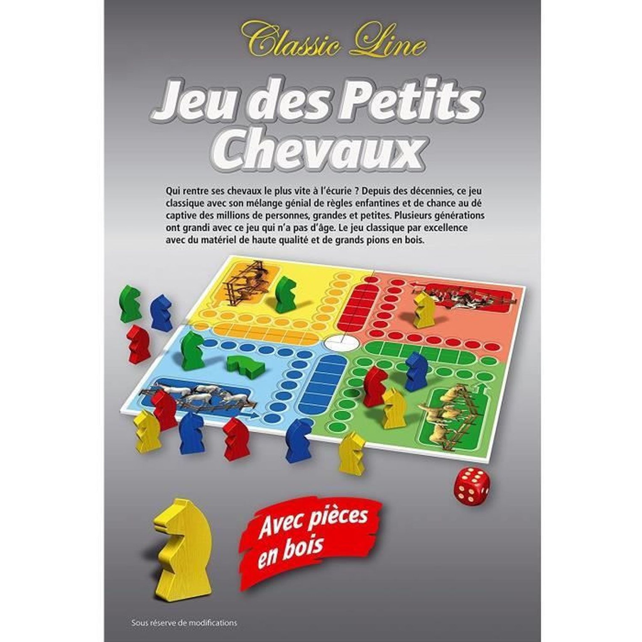 Voir la diapositive 2 : Schmidt Jeu de société - Les Classiques - Jeu de petits chevaux