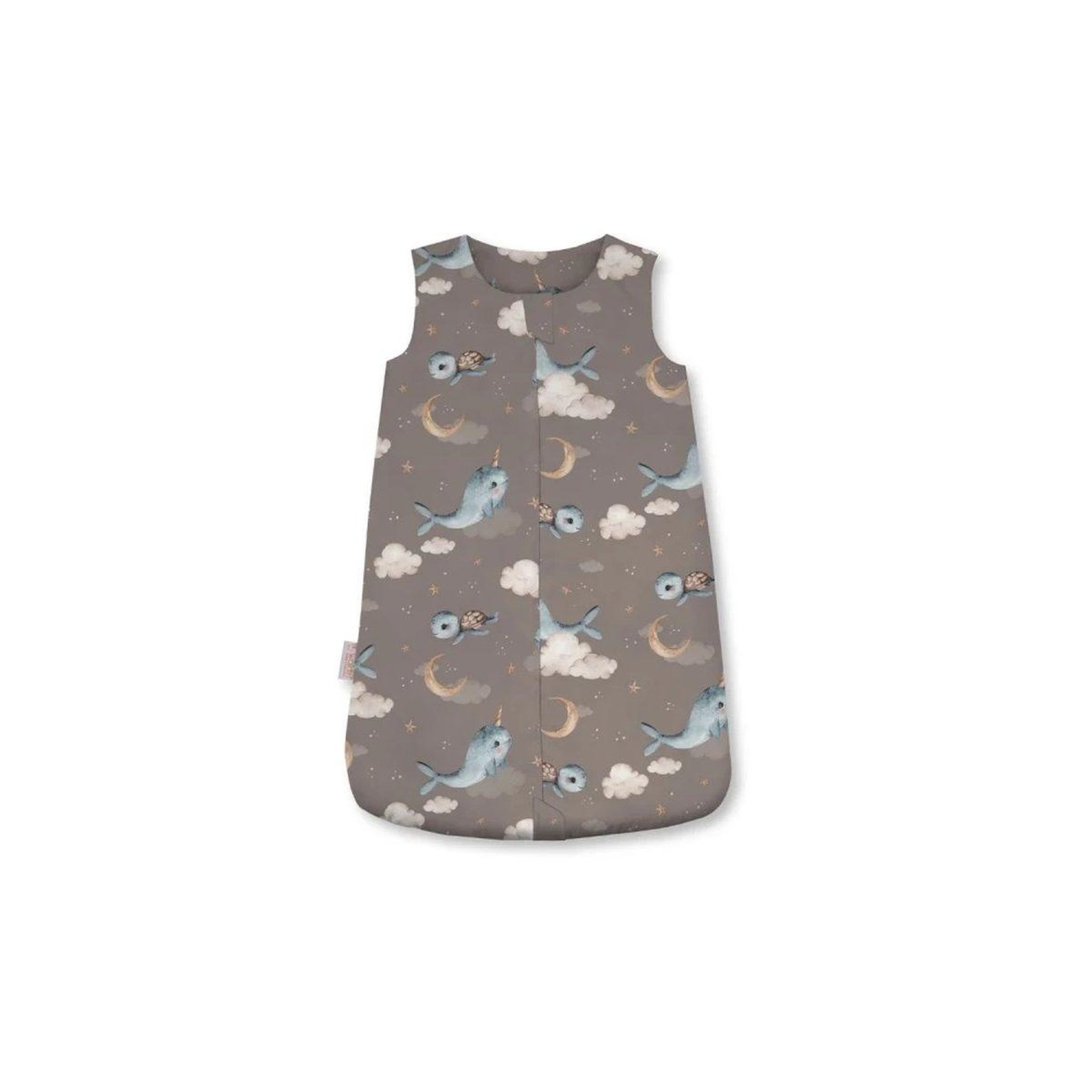 WALDIN Gigoteuse en bambou 40 × 64 cm 1,5 TOG - taille S - motif baleine, brun