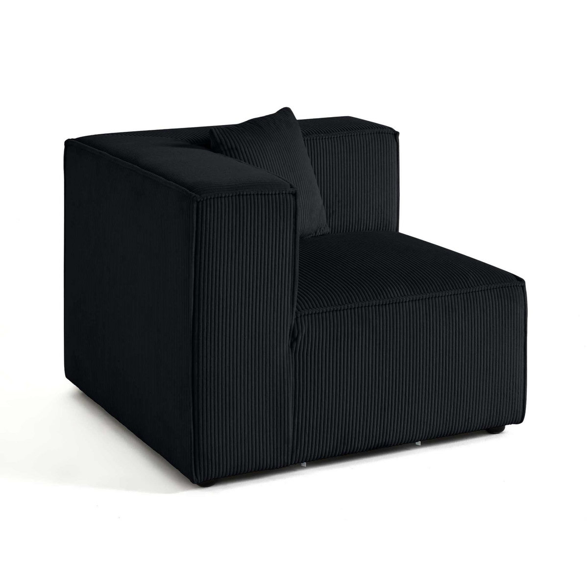 LISA DESIGN Arty - module d'assise d'angle réversible - en velours côtelé