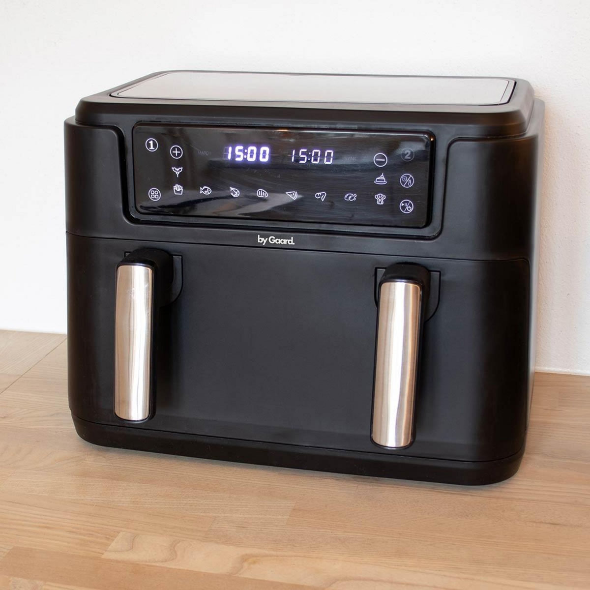 INTEC Friteuse sans huile Air fryer 10 Litres 2 Bacs 2400W Friteuse à air chaud sans PFAS