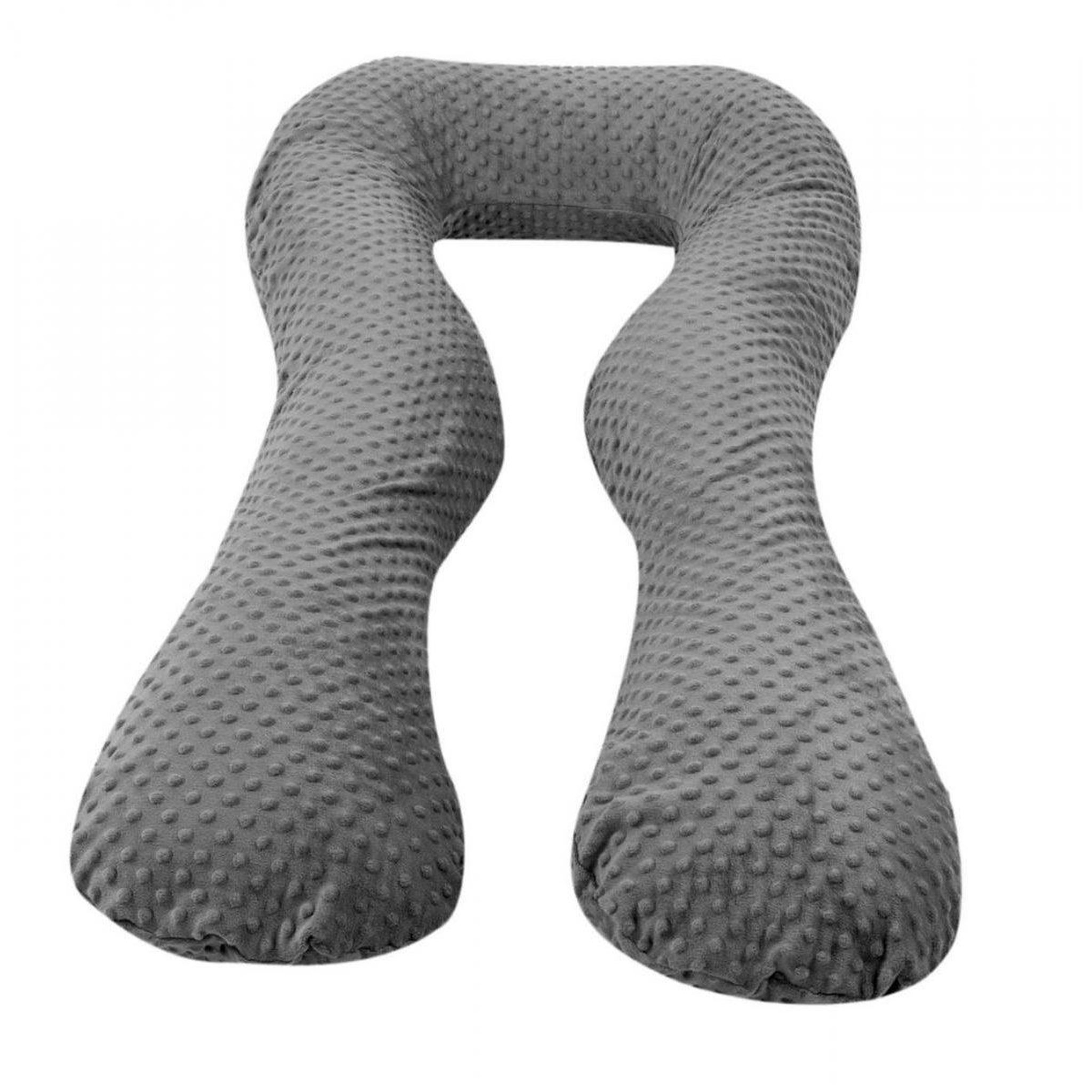 VELINDA Coussin Grossesse/Allaitement forme en U gris