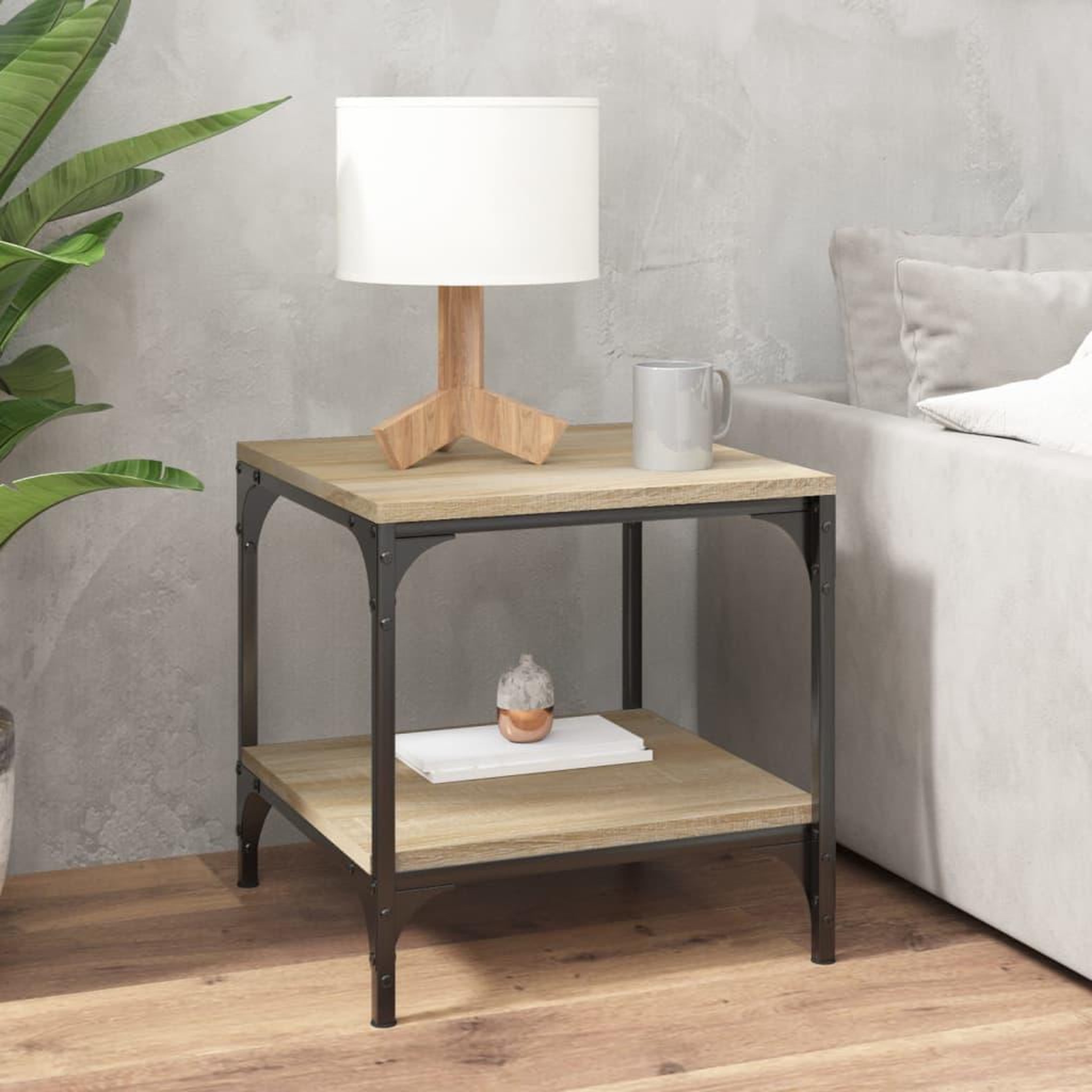 Voir la diapositive 3 : VIDAXL Tables d'appoint 2 pcs Chene sonoma 40x40x40 cm Bois ingenierie