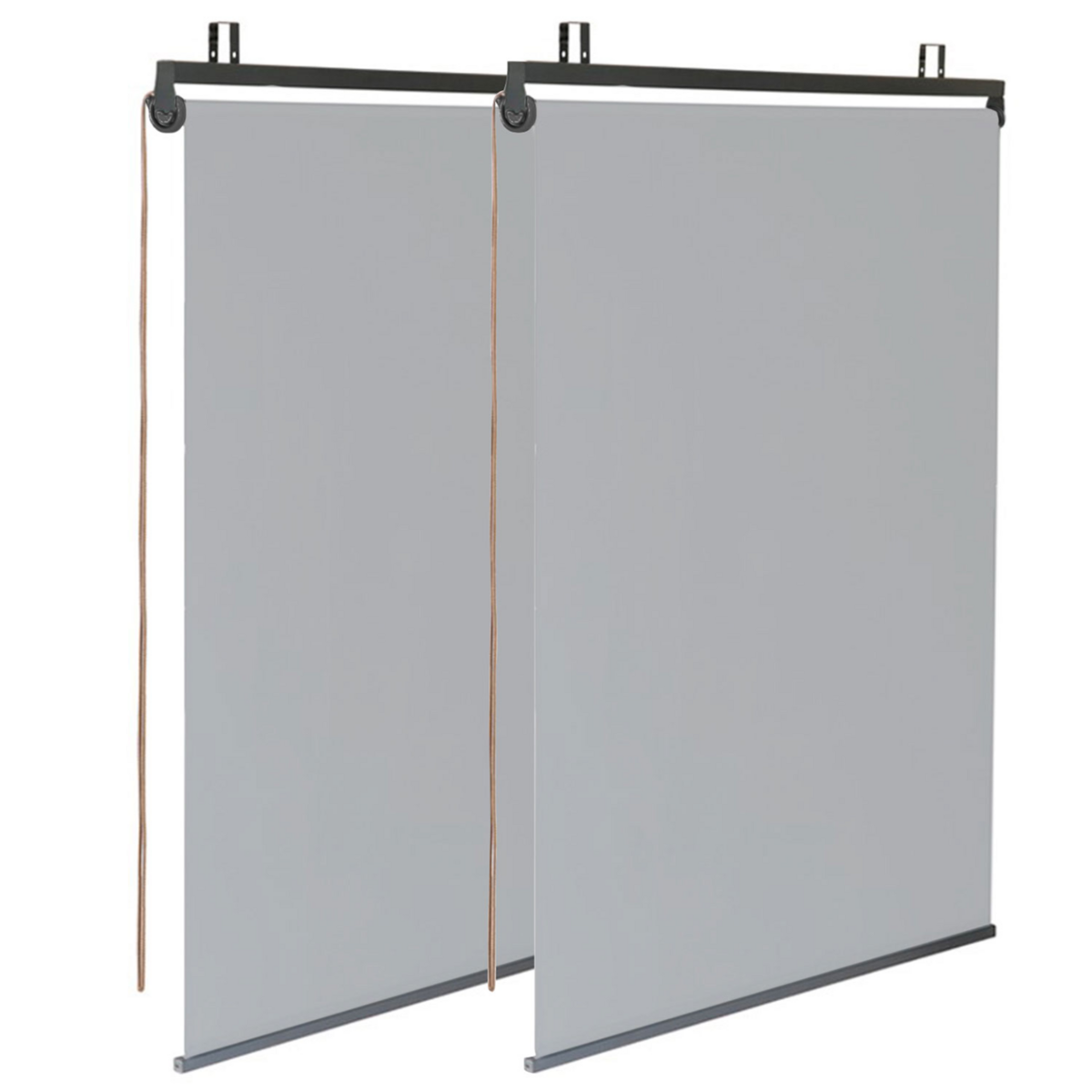 ID MARKET Pergola édition luxe lames orientables 3x4 M et 4 stores gris clair