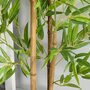 OUTSUNNY Bambous artificiels 1,20H m - lot de 2 bambous artificiels - 369 feuilles réalistes par bambou avec vrais troncs - pot inclus noir vert