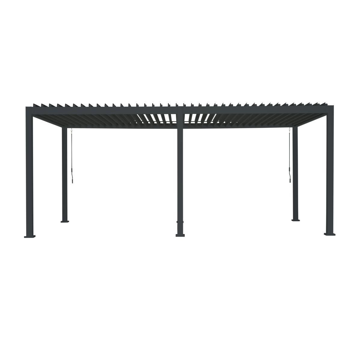 OMBREA Pergola Bioclimatique 3x6m anthracite 6 pieds OMBREA®