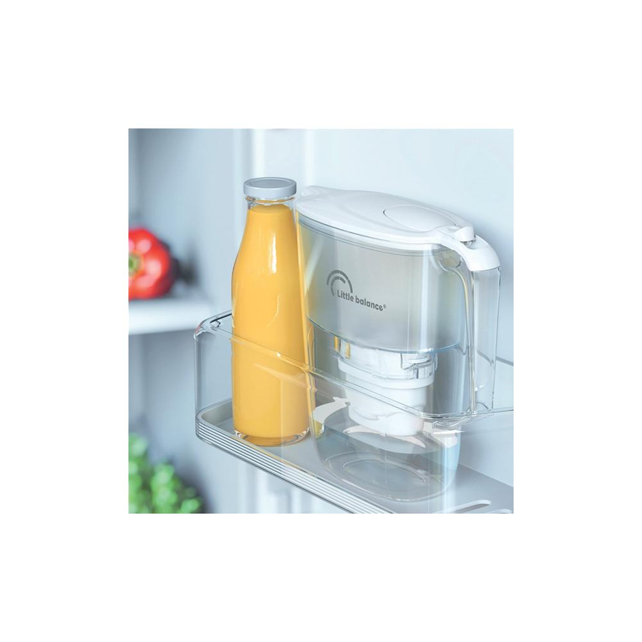 Voir la diapositive 5 : LITTLE BALANCE Carafe filtrante little balance 8591 blanche 2,5 l dont 1,2 l filtrés, indicateur de changement via appli lb smart change, 1 cartouche incluse
