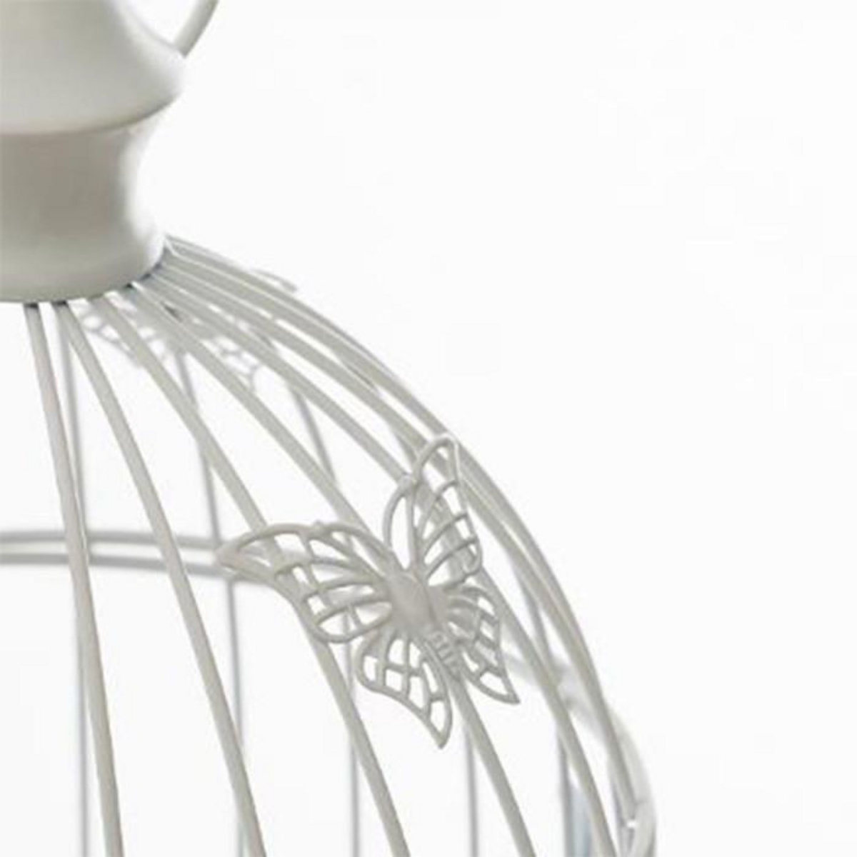 ATMOSPHERA Lot de 2 Cages à Oiseaux Métal  Bird  39cm Blanc