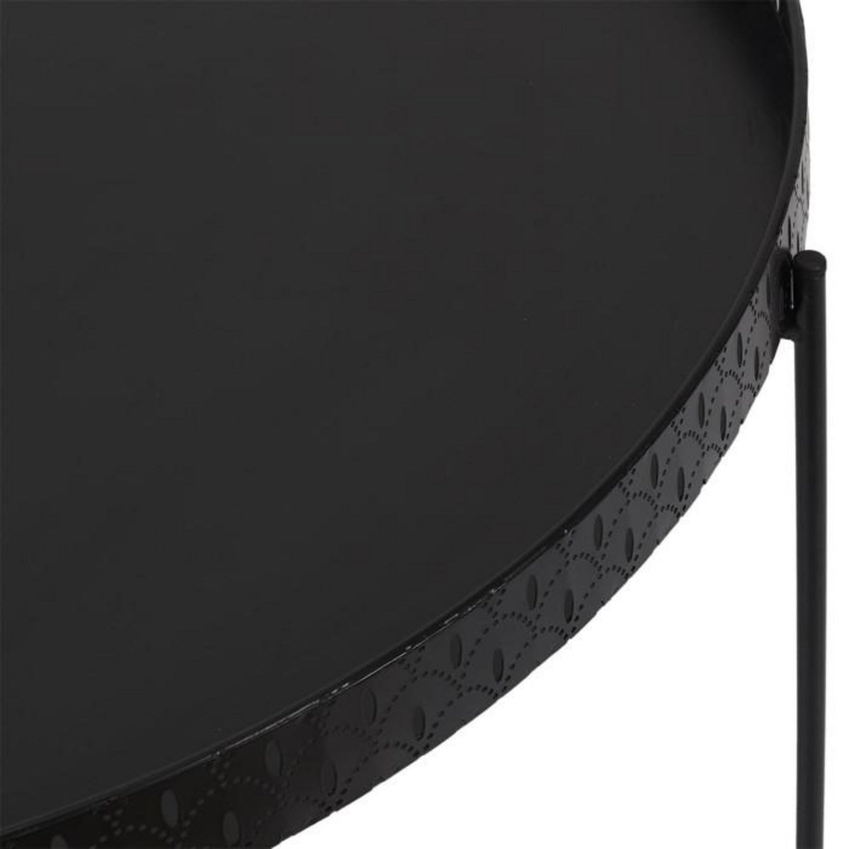 Paris Prix Table d'Appoint Design en Métal  Seville  78cm Noir