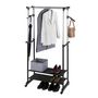 Voir la diapositive 3 : Wenko Penderie double portant mobile - H. 117/169 cm