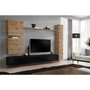 Voir la diapositive 2 : Paris Prix Ensemble Meuble TV  Switch Lamel VIII  280cm Noir & Naturel