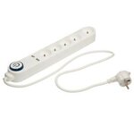 SMART SYSTEM Multiprise 5 Prises  2 USB  100cm Blanc