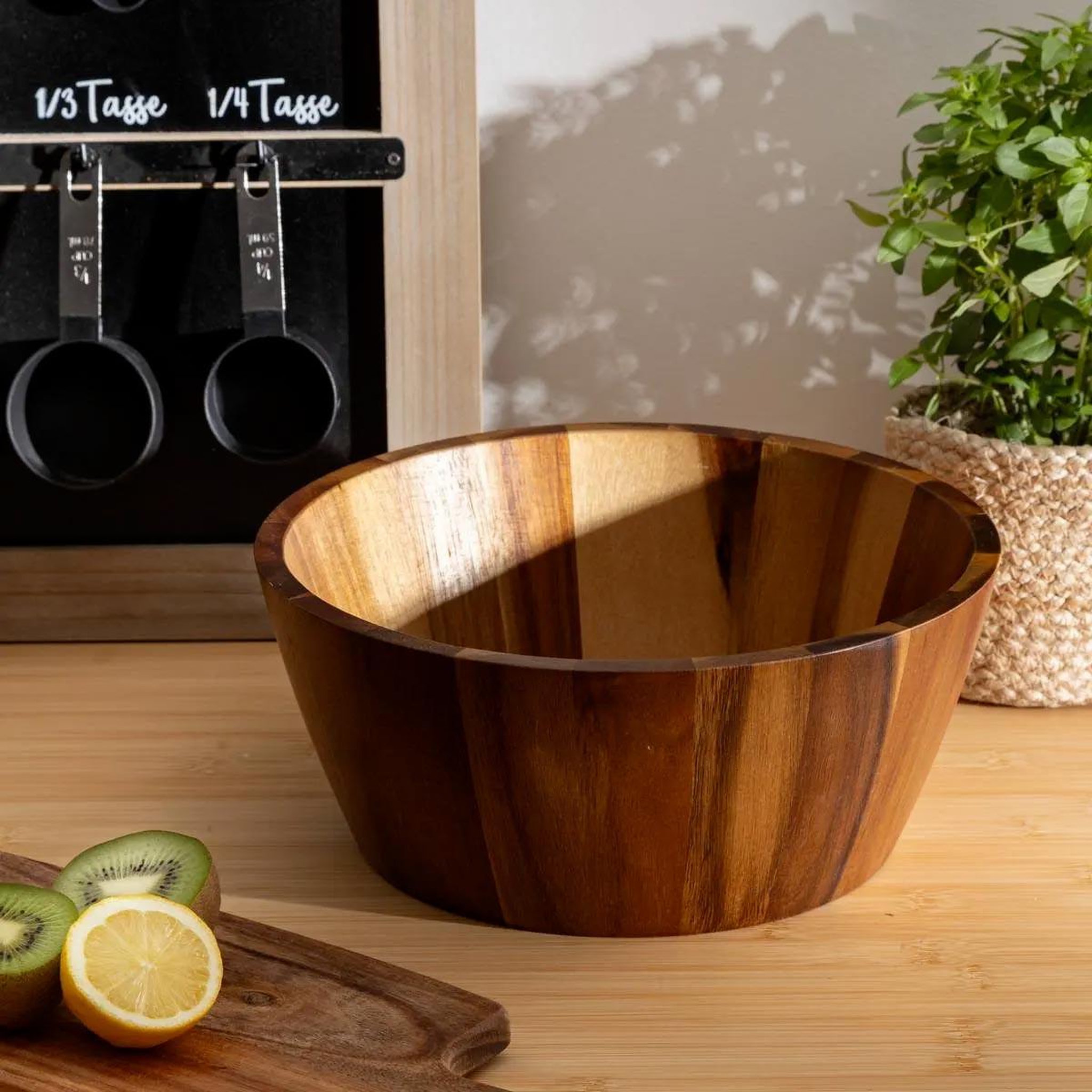 Voir la diapositive 2 : SECRET DE GOURMET Saladier en bois d'acacia  alicante  28cm naturel